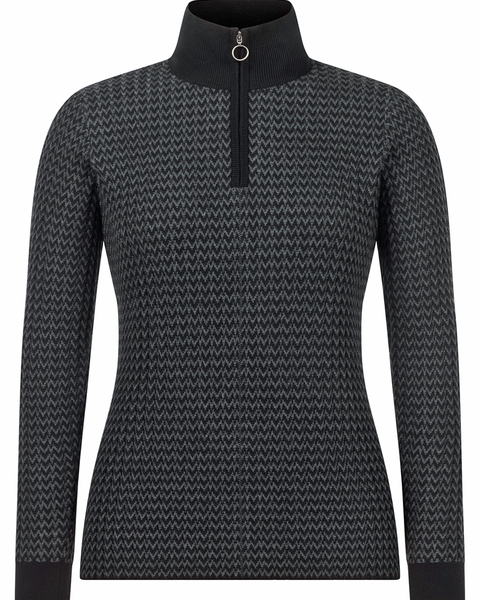 Kerrits Women's Quarter Zip Herringbone Sweater
