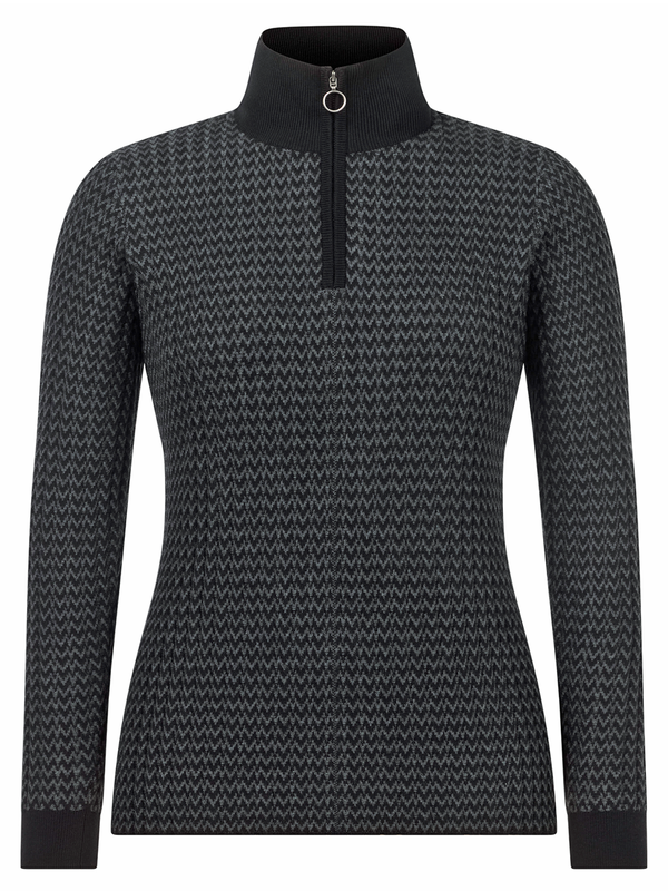 Kerrits Women's Quarter Zip Herringbone Sweater