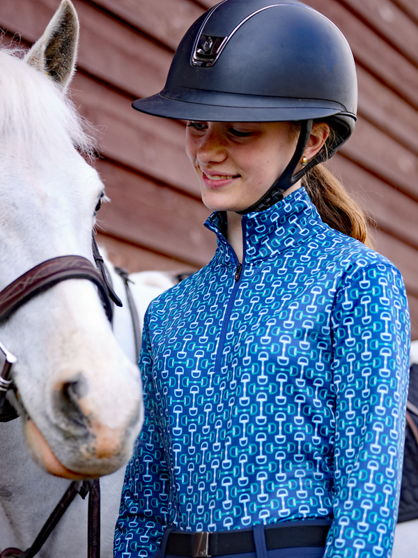 Kerrits Kids First Level Quarter Zip Fleece Top - Prints