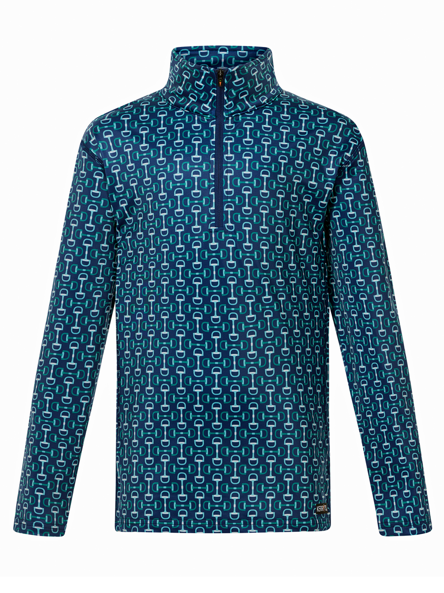 Kerrits Kids First Level Quarter Zip Fleece Top - Prints