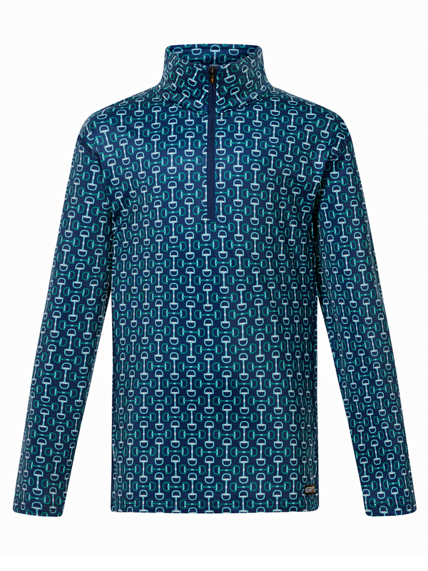 Kerrits Kids First Level Quarter Zip Fleece Top - Prints