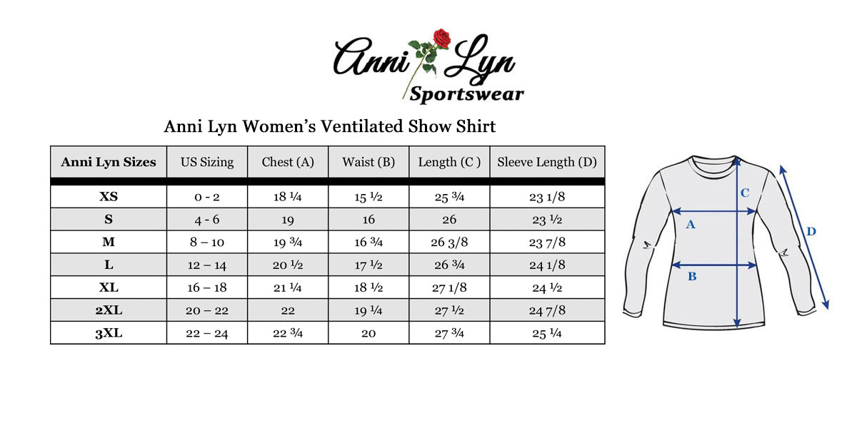 Anni Lyn Sportswear Women's Sleeveless Ventilated Show Shirt