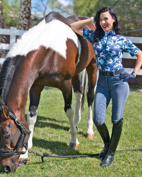 Anni Lyn Sportswear Women's Stretch Denim Full Seat Breech