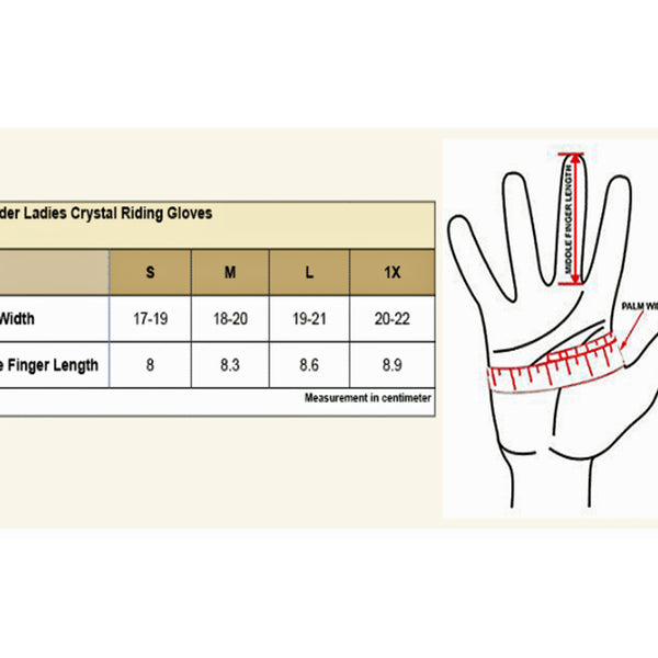 Equine Couture Ladies Crystal Riding Gloves - Closeout!