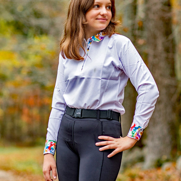 Anni Lyn Sportswear Women's Ventilated Long Sleeve Show Shirt - Vibrant2