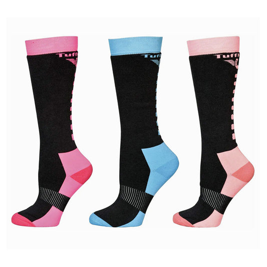 TuffRider Ladies Neon Winter Thermal Knee Hi Socks - 3 Pack