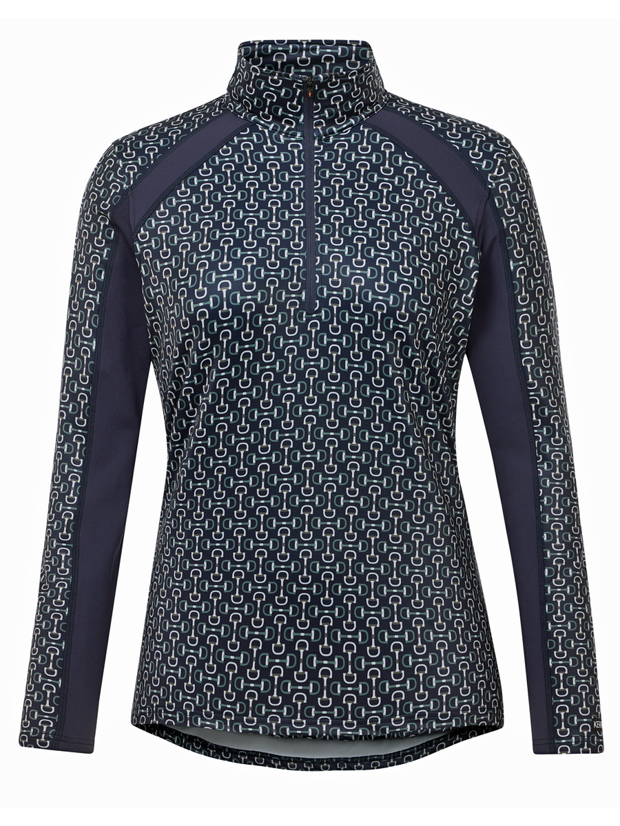 Kerrits Women's First Level Quarter Zip Stretch Fleece Tech Top - Print