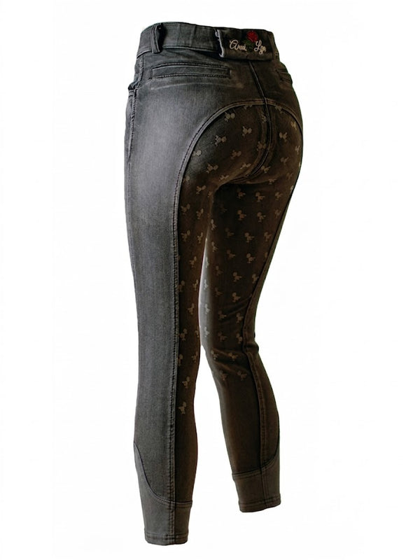 Anni Lyn Sportswear Women's Stretch Denim Full Seat Breech