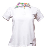 Anni Lyn Sportswear Women's Short Sleeve Ventilated Show Shirt - Vibrant Horses