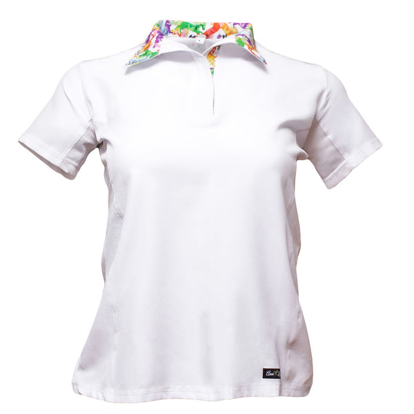 Anni Lyn Sportswear Women's Short Sleeve Ventilated Show Shirt - Vibrant Horses