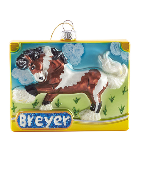 Breyer Horses - 2025 Holiday Ornament - Breyer Gift Box Glass Ornament