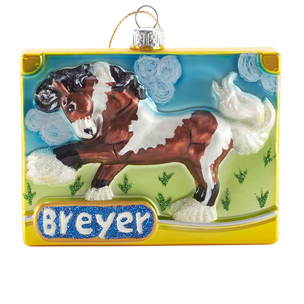 Breyer Horses - 2025 Holiday Ornament - Breyer Gift Box Glass Ornament