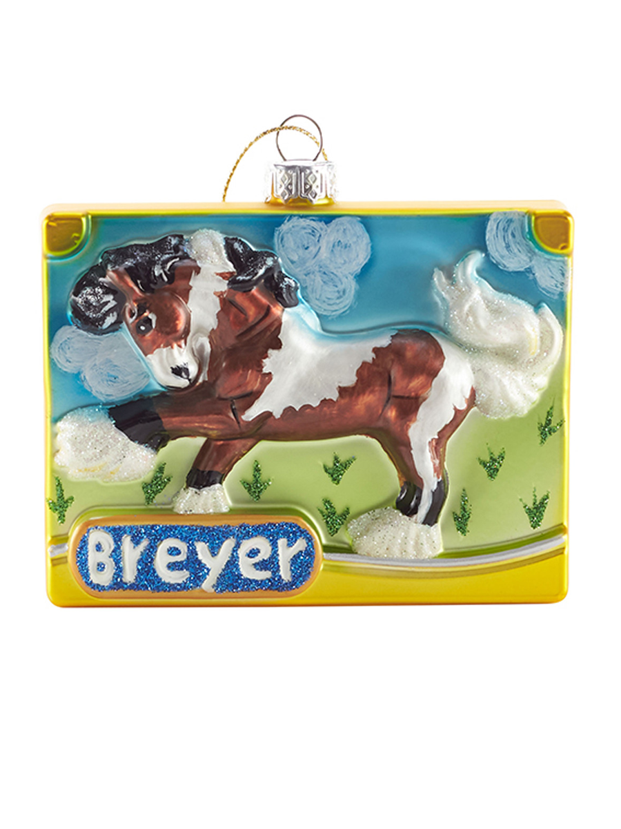 Breyer Horses - 2025 Holiday Ornament - Breyer Gift Box Glass Ornament