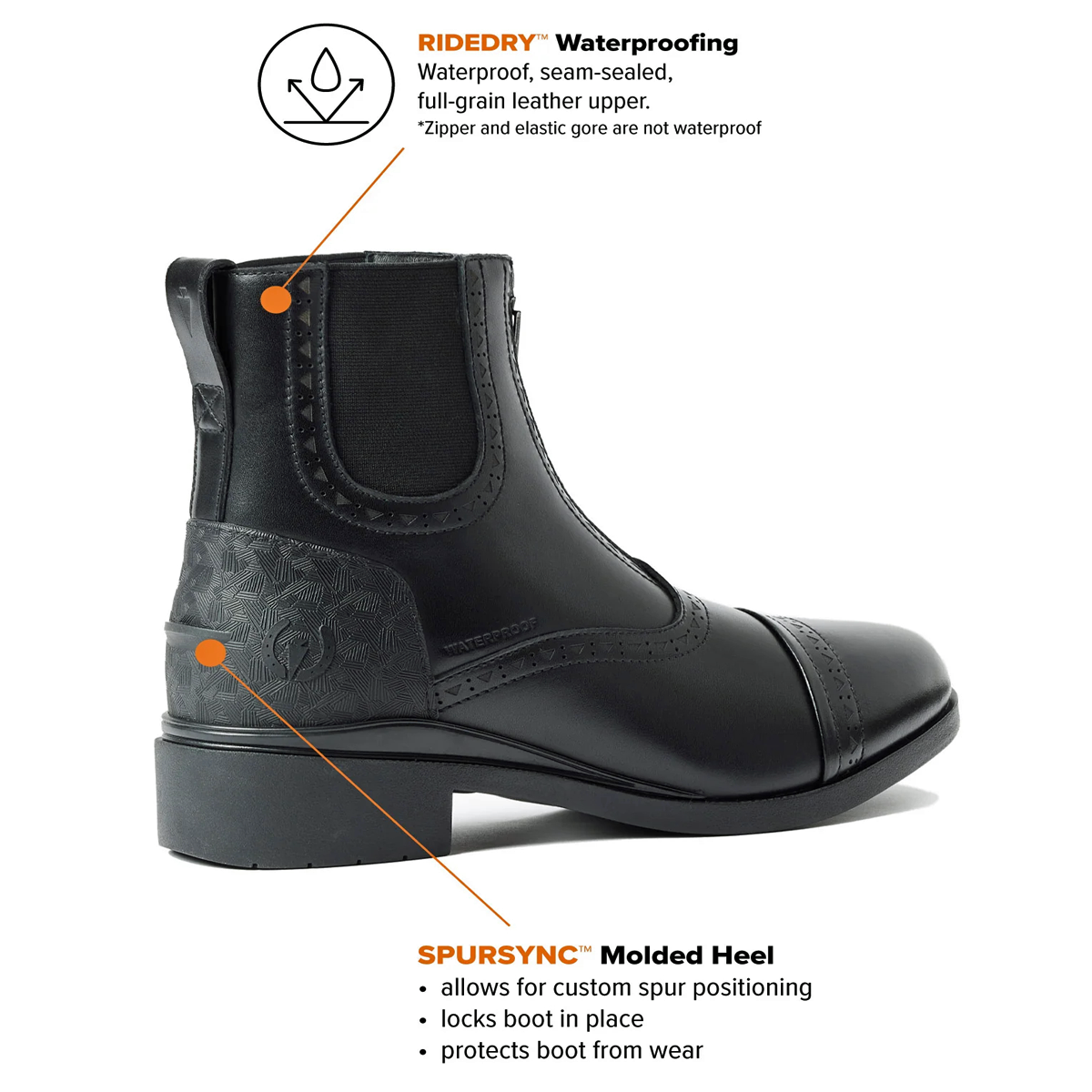 Kerrits Women's Essence Waterproof Paddock Boot - Black
