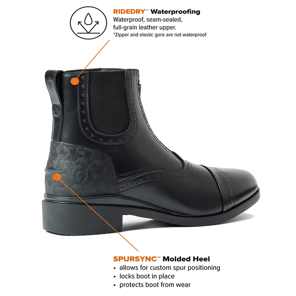Kerrits Women's Essence Waterproof Paddock Boot - Black