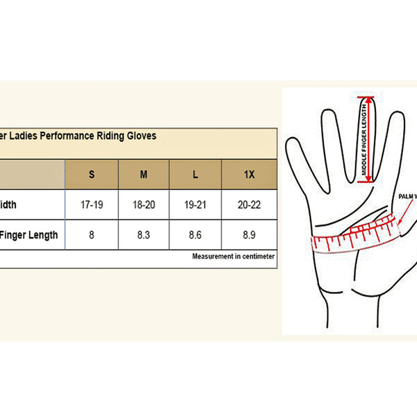 TuffRider Ladies Performance Riding Gloves