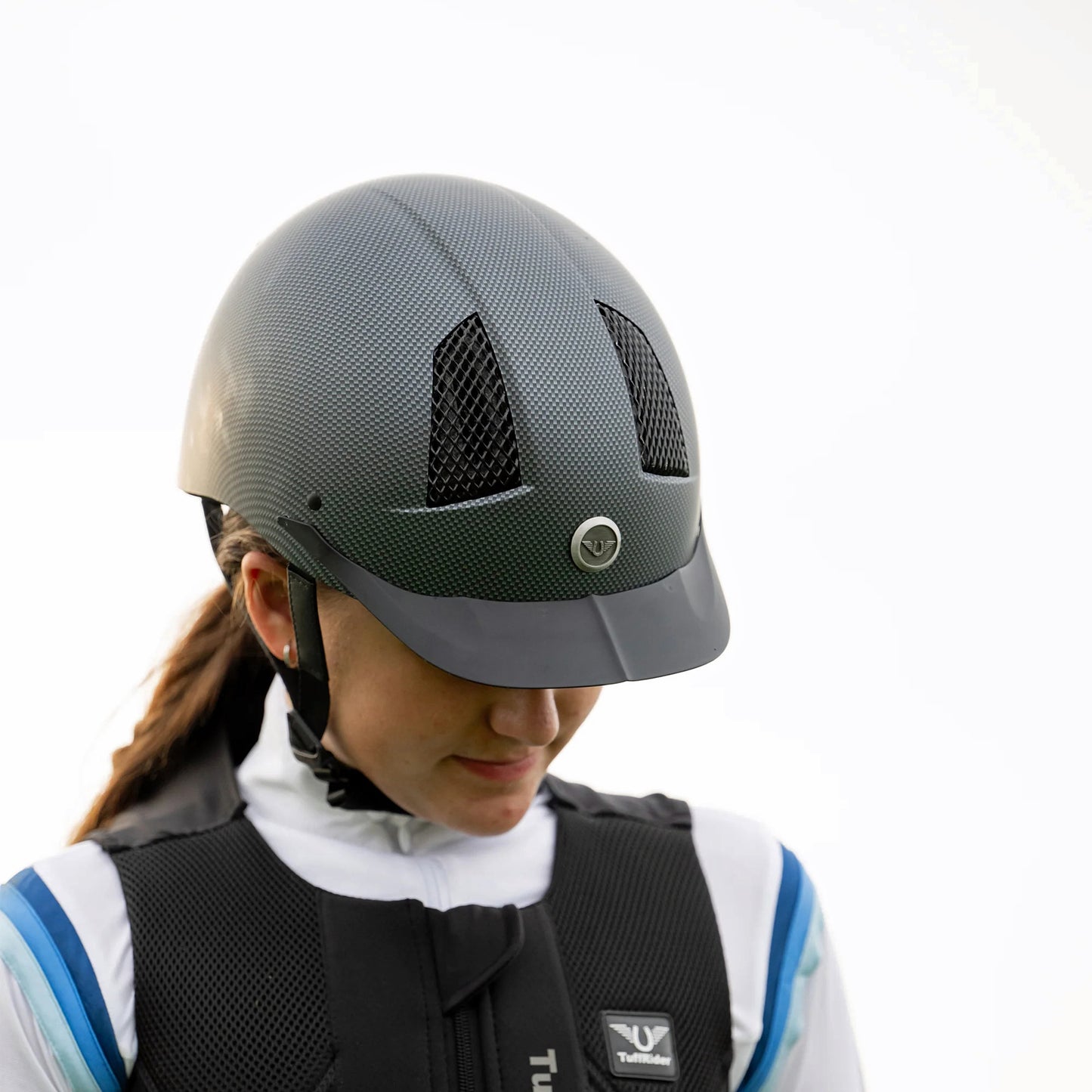 TuffRider Starter Carbon Fiber Print Helmet