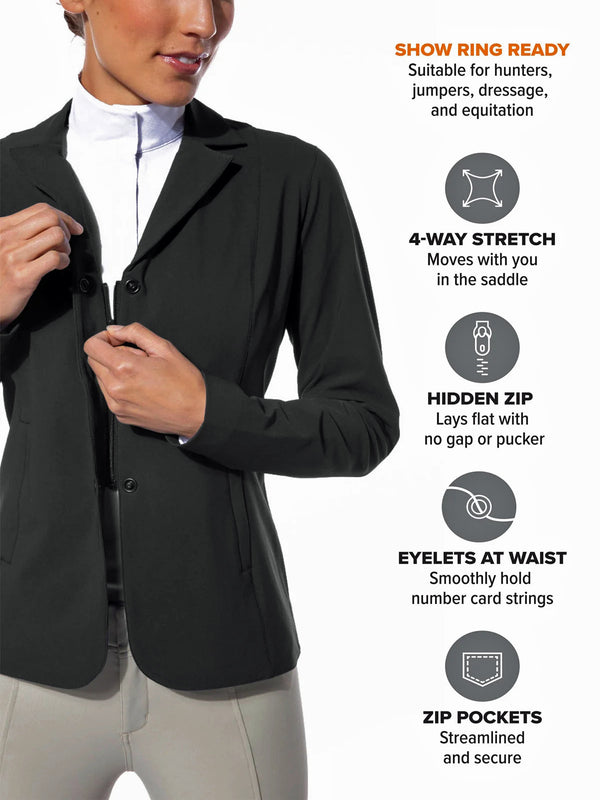 Kerrits Women's Stretch Competitor Koat - 4 Snap - Black or Navy