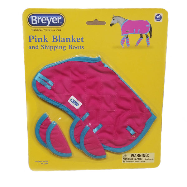 Breyer Horses Hot Pink Blanket and Shipping Boots - Traditional Sized