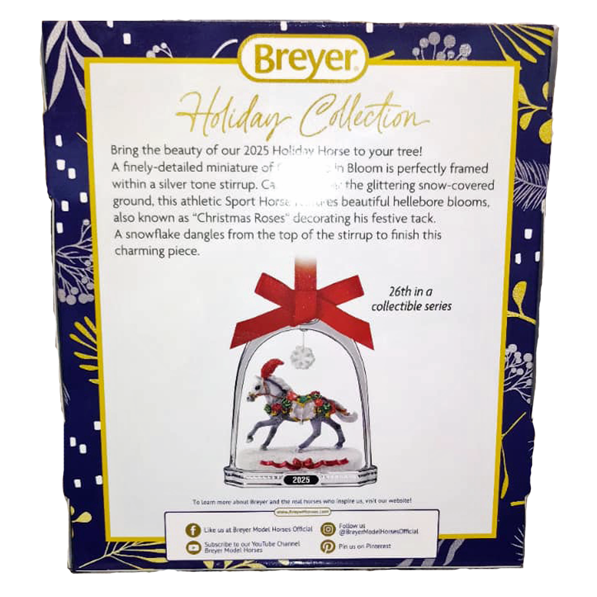 Breyer Horses Holiday Ornament - "Christmas in Bloom" Stirrup Ornament 2025