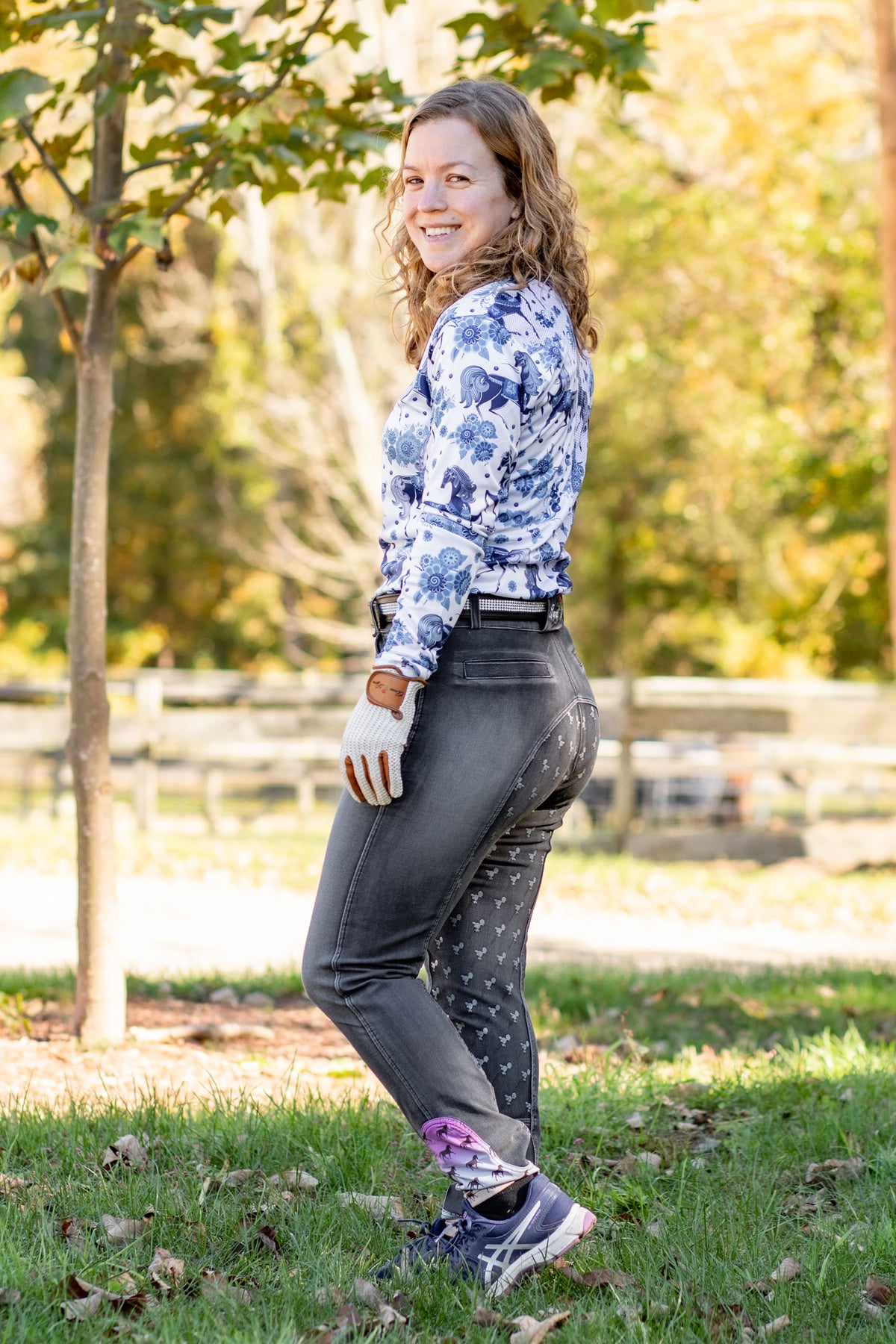 Anni Lyn Sportswear Women's Stretch Denim Full Seat Breech