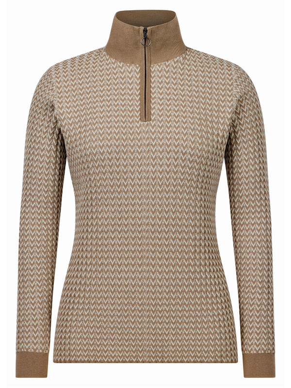 Kerrits Women's Quarter Zip Herringbone Sweater