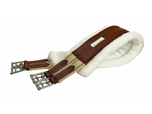 Lettia Collections Cool-Max Fleece Lined Girth (Brown)