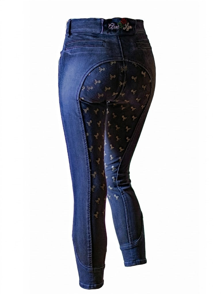 Anni Lyn Sportswear Women's Stretch Denim Full Seat Breech