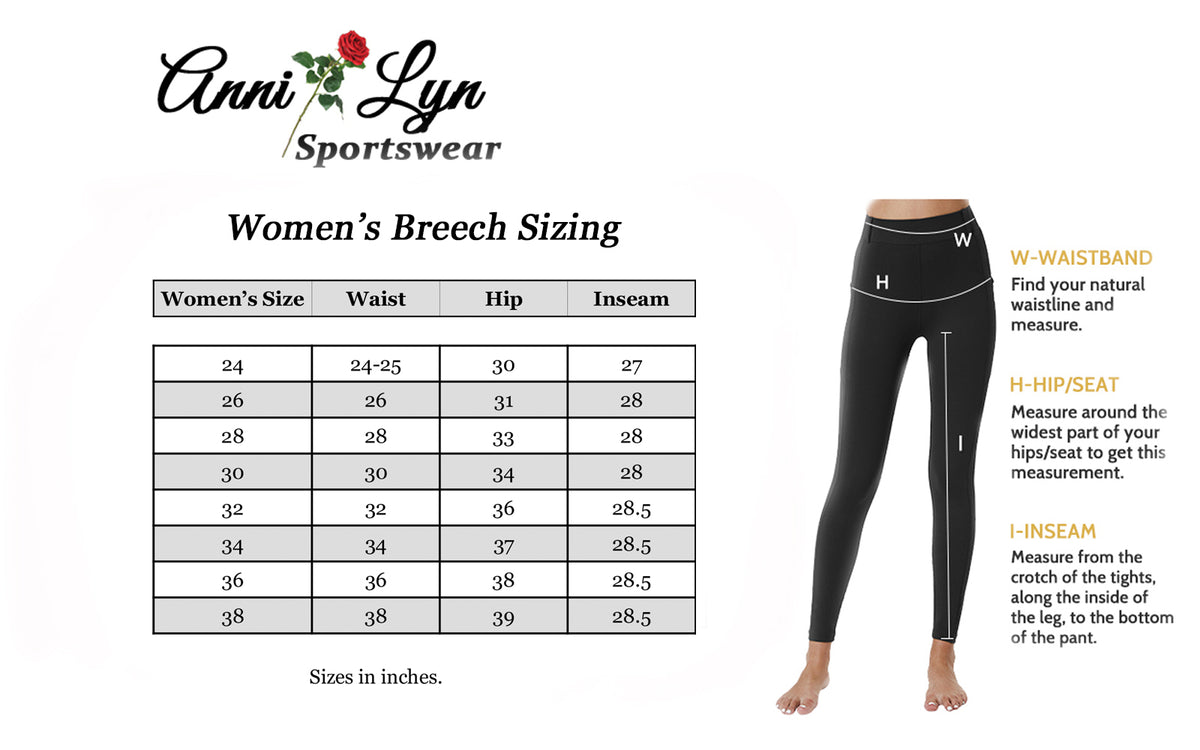 Anni Lyn Sportswear Women's Stretch Denim Full Seat Breech