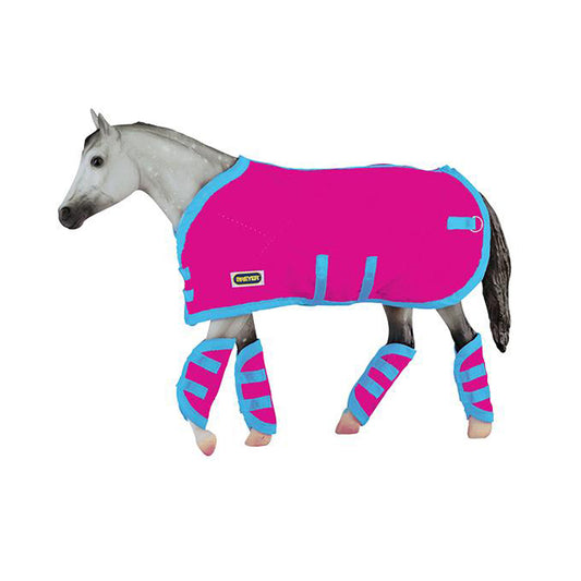 Breyer Horses Hot Pink Blanket and Shipping Boots - Traditional Sized